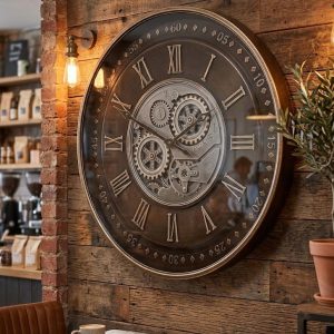 İTHAL METAL ÇARKLI DUVAR SAATİ 60 CM