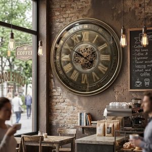 İTHAL METAL ÇARKLI DUVAR SAATİ 80 CM