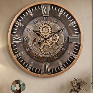 İTHAL ÇARKLI METAL DUVAR SAATİ 80 CM