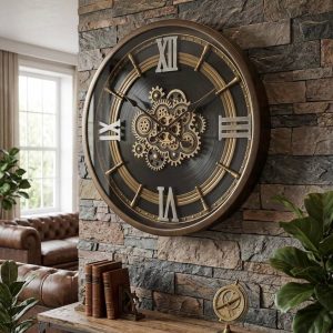 İTHAL ÇARKLI METAL DUVAR SAATİ 80 CM