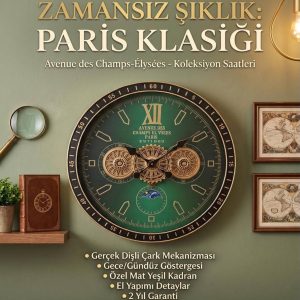 İTHAL ÇARKLI METAL DUVAR SAATİ 60 CM
