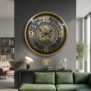 İTHAL ÇARKLI METAL DUVAR SAATİ 66CM