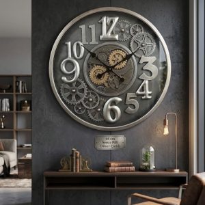 İTHAL ÇARKLI METAL DUVAR SAATİ 66 CM