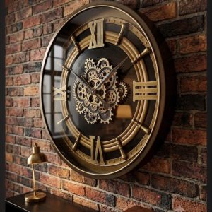 İTHAL ÇARKLI METAL DUVAR SAATİ 66 CM